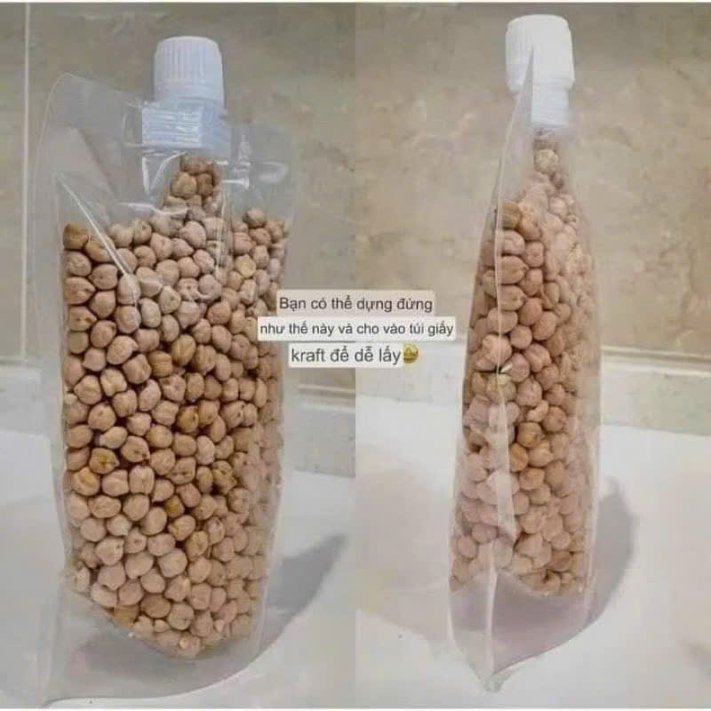 Set 10 Túi Đựng Bảo Quản Hạt Đồ Khô Ngũ Cốc Dung Tích 500ml Tặng Kèm Phễu Đổ Hạt Siêu Tiện Lợi - HÀNG CHÍNH HÃNG MINIIN