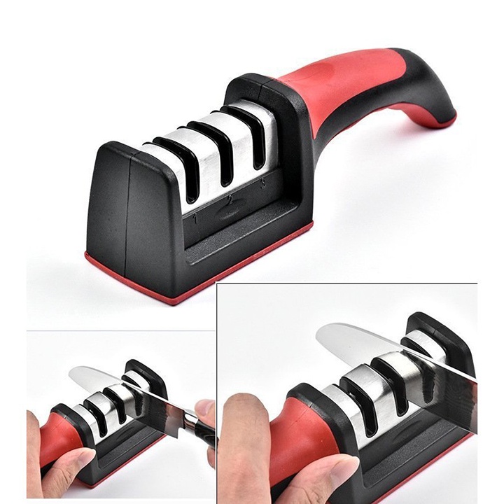 Dụng Cụ Mài Dao Kéo 3 Cấp Độ Cầm Tay Mài Dao Nhanh Bén Siêu Tiện Lợi