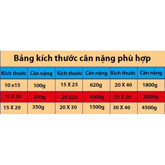 Túi hút chân không 1 mặt nhám, Bộ 100 túi hút chân không thực phẩm cao cấp một mặt nhám, đủ size