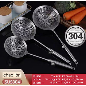 Chao Vợt Lưới Đột Dập Rổ Lọc Thức Ăn Đa Chức Năng Cho Nhà Bếp Vá Sạn Vợt INOX SUS304 Cao Cấp