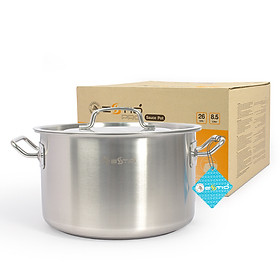 Nồi Inox Zebra Estio Pro 3 đáy nắp inox 26cm 8.6L - 162235