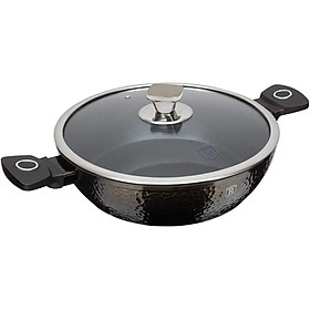 Nồi chảo 2 quai cầm có nắp Berlinger Haus BH/6577 28cm màu nâu đen – Primal Gloss Collection Hàng chính hãng