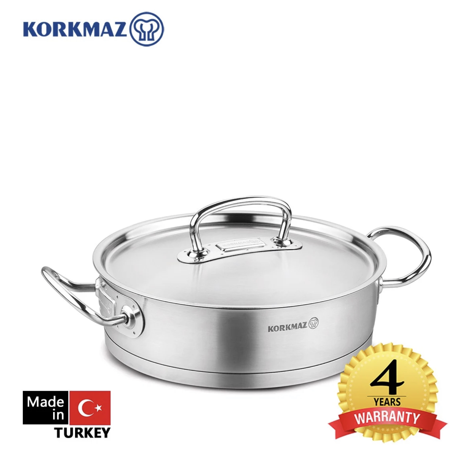 Nồi inox cao cấp Korkmaz Proline 3.1 lít thân thấp - A1172