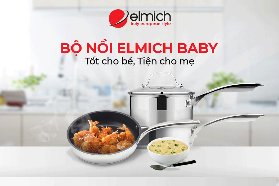 Bộ nồi và chảo inox Elmich baby EL-3795 size 16cm