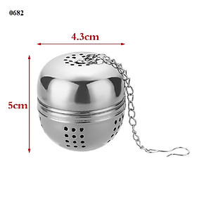 Dụng cụ lọc gia vị, giỏ lọc gia vị bằng inox Dụng cụ thảo dược, gia vị hầm và lọc trà hình quả cầu bằng inox IN48 (Chọn kích thước)