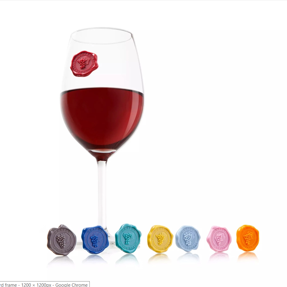 Vacu Vin - Bộ ký hiệu ly rượu - 8 cái