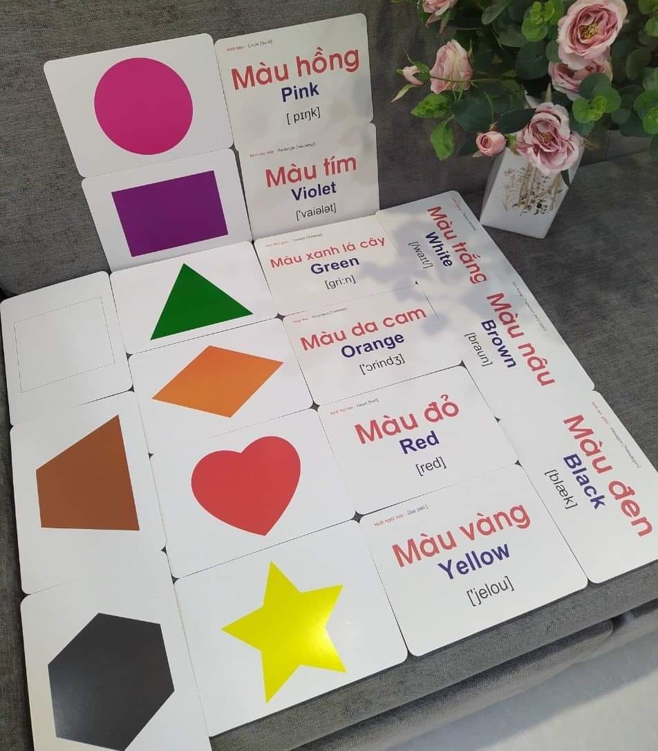 Bộ 100 Thẻ Học Thông Minh Cho Bé, Flashcard Song Ngữ Cho Bé Với 14 Chủ Đề Thế Giới Xunh Quanh Khổ A5 21x15cm