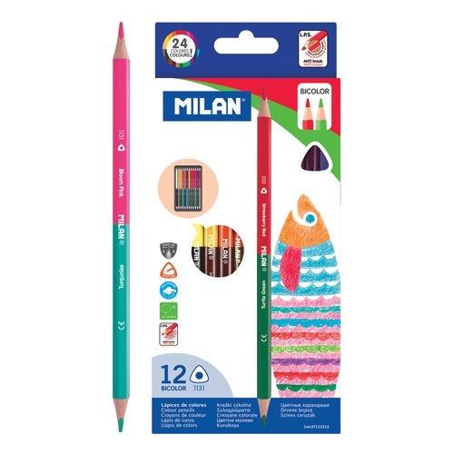 Hộp 12 Bút Chì Màu 2 Đầu Milan 07112312