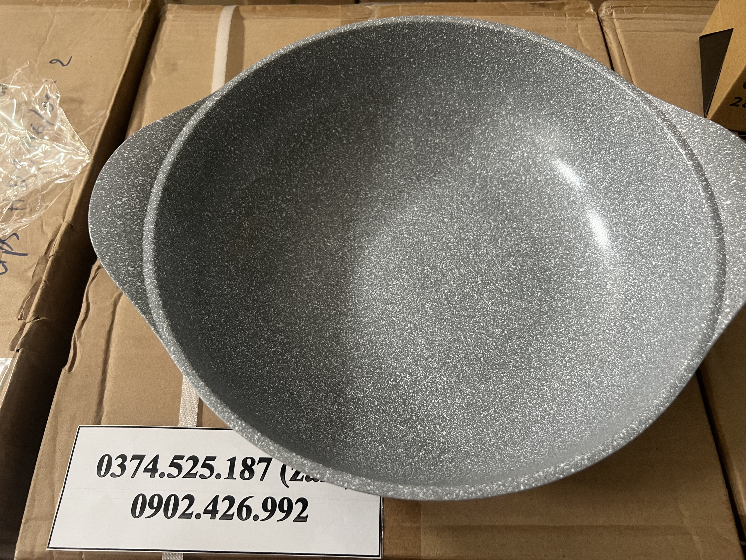 Nồi Lẩu Chảo Sâu Lòng 2 Quai Size 28CM ECORAMIC Chính Hãng