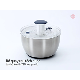 [Chính hãng iMAT] Rổ Quay Vắt Rau IMAT Tách Nước Nhanh, Dễ Dùng, Chất Liệu Inox 304, Nhựa PP Cao Cấp