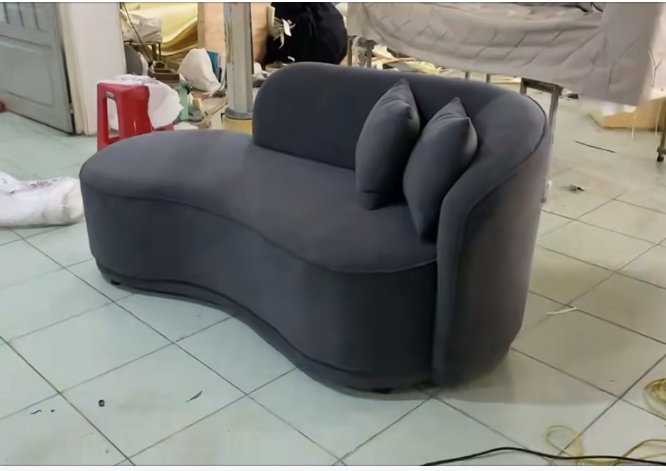 Ghế sofa băng cong nệm êm Tundo 1m8 tặng 2 gối mẫu mới hiện nay