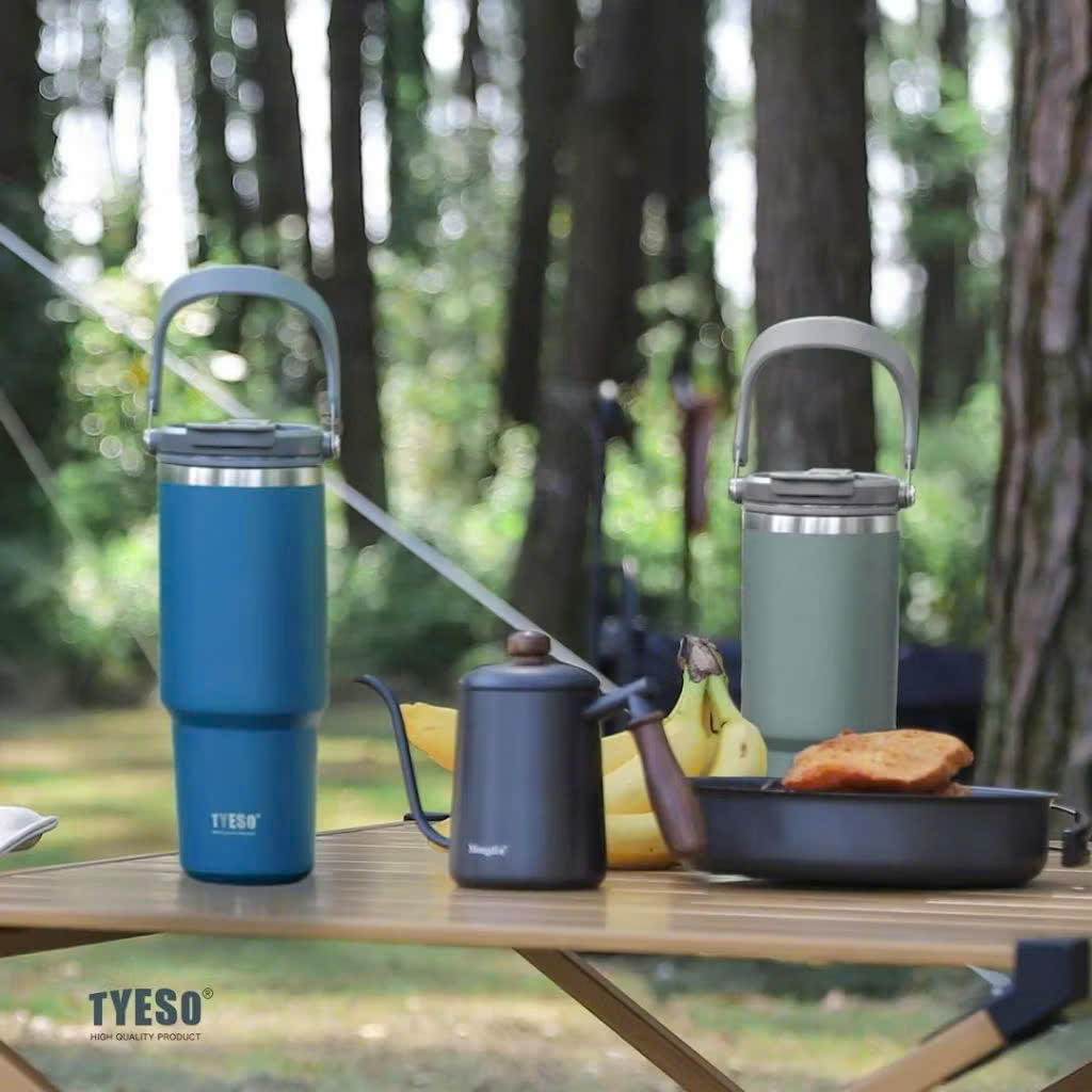 Cốc giữ nhiệt TYESO TS-8829 1050ml tay cầm công thái học Chống tràn & Giữ nhiệt 12 tiếng
