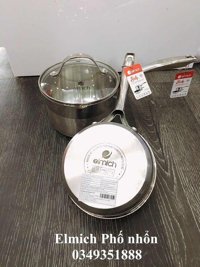 Bộ nồi và chảo inox Elmich baby EL-3795 size 16cm