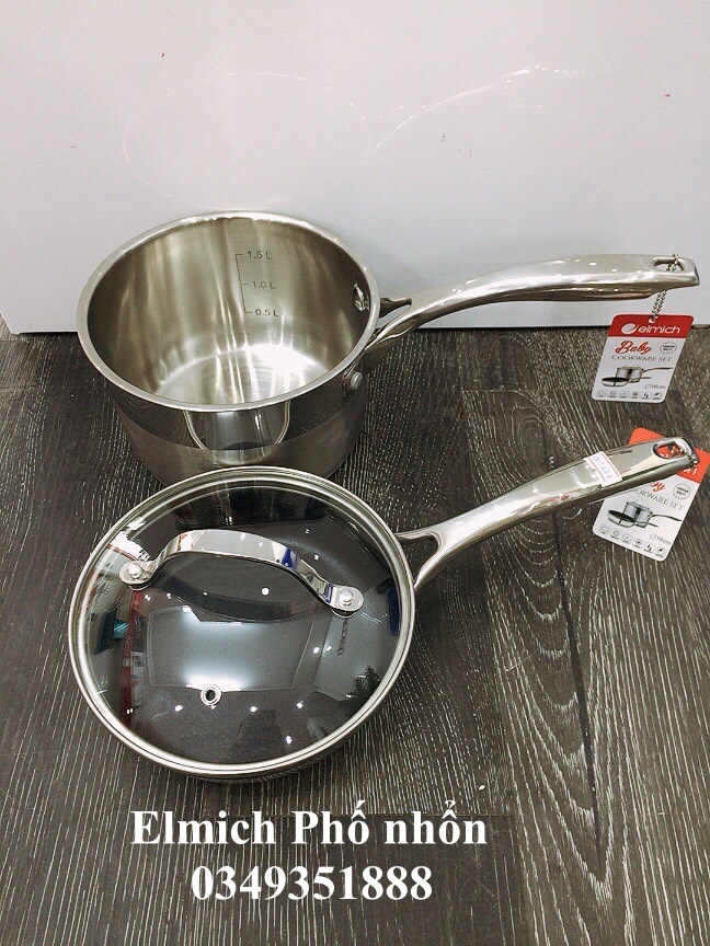 Bộ nồi và chảo inox Elmich baby EL-3795 size 16cm