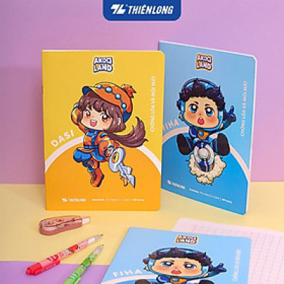 Combo 5/10 Tập học sinh chống lóa 48 trang 4 ô ly vuông 2.5mm 100gsm Thiên Long NB-115/AK - PB Akooland - Mẫu ngẫu nhiên