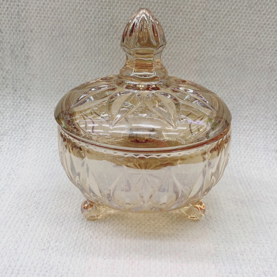 THỐ ĐƯNG MỨT TẾT THỦY TINH CÓ CHÂN MÀU VÀNG ( GIAO NGẪU NHIÊN ) - VD22