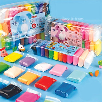 Bộ đất sét nặn 12 màu Đất sét nặn chứa thành phần kháng khuẩn, màu sắc tươi sáng, đất sét handmade DIY siêu nhẹ