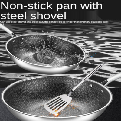 Chảo sâu lòng sử dụng công nghệ phủ chống dính là khoan khắc bề mặt inox 304 cao cấp DSP - Có 2 kích thước 32cm và 34cm - HÀNG NHẬP KHẨU