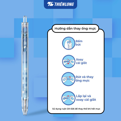 Combo 5/10/20 Bút gel Quick Dry Thiên Long GEL-066 - Premium Tip - Vật liệu tái chế