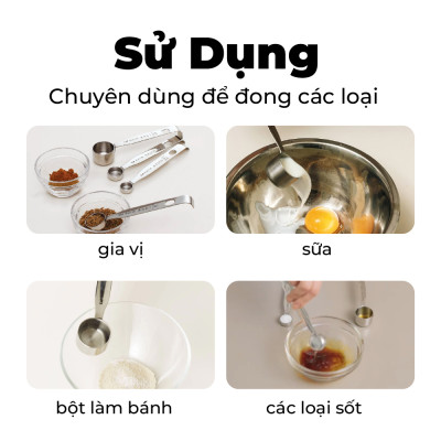 Bộ Muỗng Đong Định Lượng KAI Nhật Bản - Select 100 - Bộ 4 Cái/5 Cái