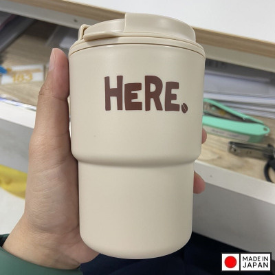 Cốc giữ nhiệt Here Inomata 320m có nắp xoay để đậy kín giữ nhiệt & đảm bảo an toàn vệ sinh - Hàng nội địa Nhật Bản |#Made in Japan|