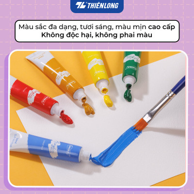 Màu nước Acrylic dạng tuýp 12ml Thiên Long Colokit ACR-C008