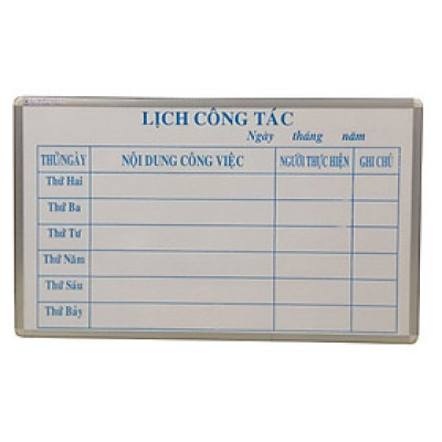 Bảng Lịch Công Tác viết lông Bavico BLCT Trắng 0.6 x 1.0m
