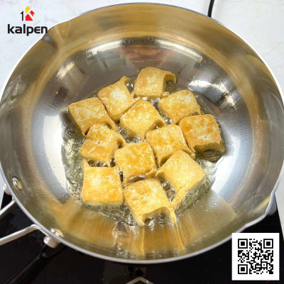 Chảo Inox 3 lớp đúc liền khối miệng rót Kalpen Zenger 20cm, bảo hành 5 năm