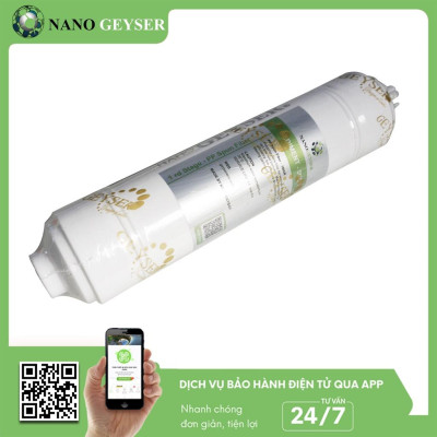 Lõi đúc máy lọc nước số 1, Lõi Sediment 5 Micron Nano Geyser, Dùng cho máy lọc nước RO lõi đúc, Geyser Slim, Karofi, Kangaroo, Sunhouse - Hàng Chính Hãng