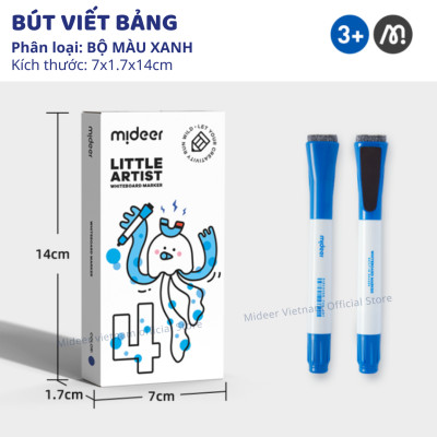 Bút lông viết bảng trắng nhiều màu Mideer Little Artyst Whiteboard Marker Bút dạ nước an toàn cho bé