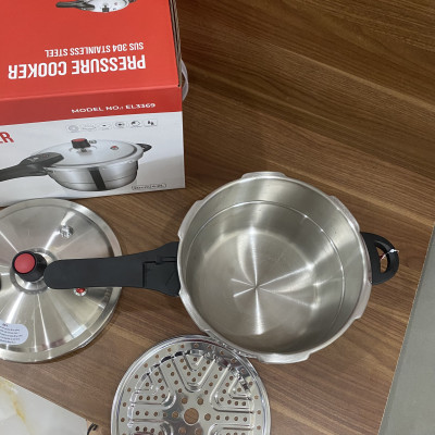 Nồi áp suất Inox 304 Elmich 20cm 4.0L EL3369 tặng kèm giá hấp Inox