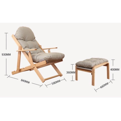 Ghế Thư Giãn Gỗ Cao Cấp Có Đôn Gác Chân