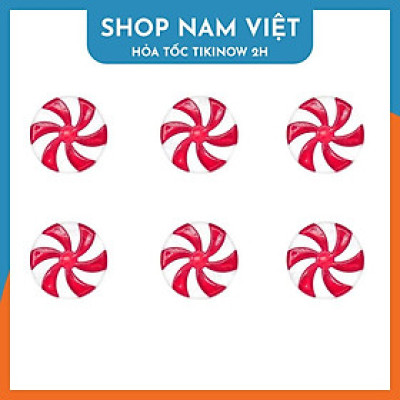 Set 6 Viên Kẹo Xoắn Ốc Bằng Nhựa Trang Trí Cây Thông Giáng Sinh
