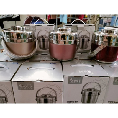 Hộp Đựng Cơm Giữ Nhiệt Dạng Bom 2 Ngăn 1.5L Cao Cấp. Cà men Bom Hàn Quốc 2 Ngăn - Cặp lồng bom xuất Hàn