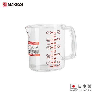 Ca đong có vạch chia Nakaya 500ml, vạch chia màu đỏ sáng, an toàn 100% không chì, rất dễ nhận đọc - nội địa Nhật Bản 