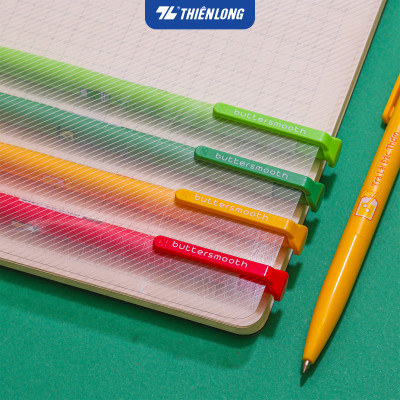 Combo 5/10/20 Bút gel B - Buttersmooth Gel Thiên Long GELB-031 - Premium Tip viết êm, trơn - Mực Xanh - Thân ngẫu nhiên