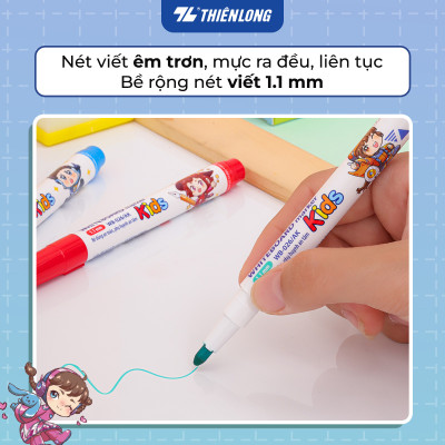 Hộp 7 Bút lông bảng - Whiteboard Marker Thiên Long WB-026/AK - Phiên bản Akooland