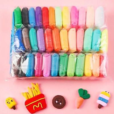 Đất Nặn 24 Màu Nhiều Chất Liệu An Toàn Cho Bé Có Kèm Bộ Dụng Cụ Cắt Học Tập Sáp Nặn Bột Nặn Sản Phẩm Đất Sét Tự Khô Siêu Nhẹ