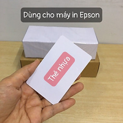 Phôi thẻ nhựa trắng dùng cho máy in mực nước - Hộp 100 cái