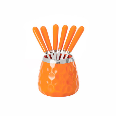 Bộ lọ sứ kèm 6 dĩa inox304 Elmich EL0209