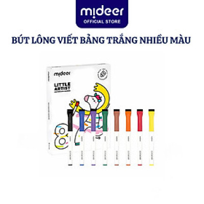 Bút lông viết bảng trắng nhiều màu Mideer Little Artyst Whiteboard Marker Bút dạ nước an toàn cho bé