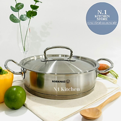 Nồi inox cao cấp Korkmaz Proline 3.1 lít thân thấp - A1172