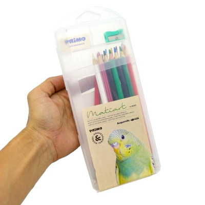 Hộp 12 Bút Chì Màu Lục Giác Hòa Tan Trong Nước Ø 3,3 mm - Primo 49