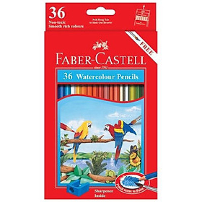 Chì Màu Nước Parrot - 36 Màu Dài - Faber-Castell 114466