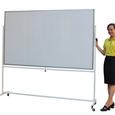 Bảng Di Động 02 Mặt Bút Lông Cao Cấp Bavico Trắng - KT 1.2x2.0m