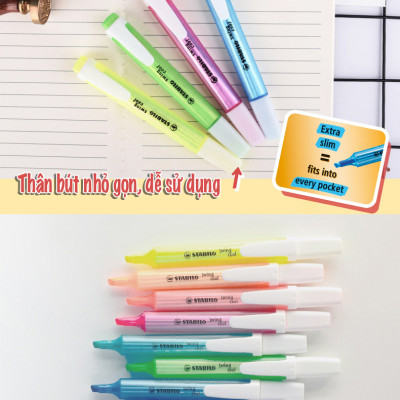 Set bút Dạ quang STABILO swing cool 275 - vàng+hồng (HL275-C2C)