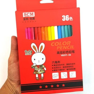 Chì 36 Màu SCM V8317-36 - Bao Bì Màu Đỏ