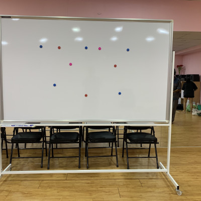 Bảng xoay di động 2 mặt bút lông từ Hàn Quốc trắng Bavico nhiều kích thước tùy chọn