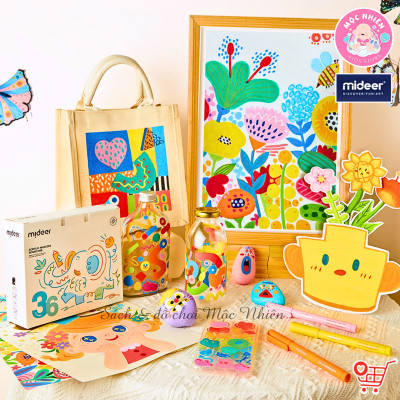 Bút Lông Màu Mực Acrylic An Toàn Vẽ Được Trên Nhiều Vật Liệu - Mideer Acrylic Marker Ultra-soft Nib