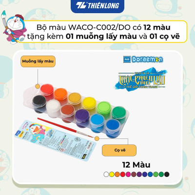 Bộ 12 Màu nước Thiên Long Colokit WACO-C002/DO - Phiên bản Nobita Và Câu Chuyện Thế Giới Trong Tranh 2025